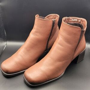 Brown Leather Ankle Boots